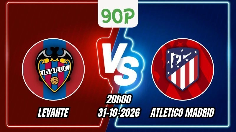 Soi Kèo Levante vs Atletico Madrid 20h00 - 31/10/2026